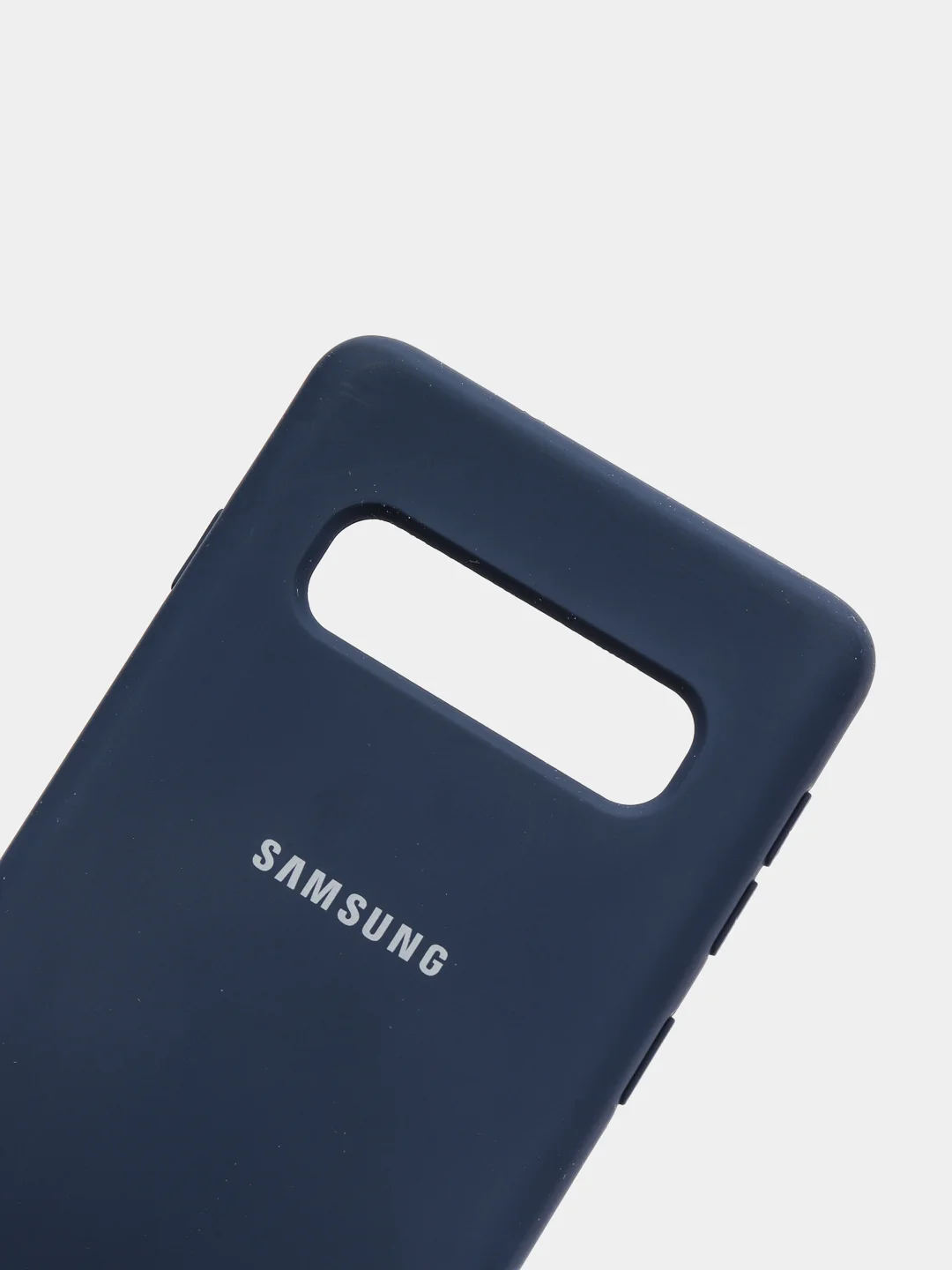 Темно-синий защитный силиконовый чехол Silikone Cover для Samsung S10