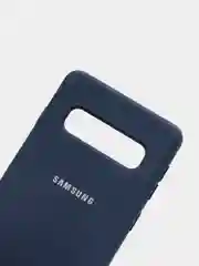 Темно-синий защитный силиконовый чехол Silikone Cover для Samsung S10