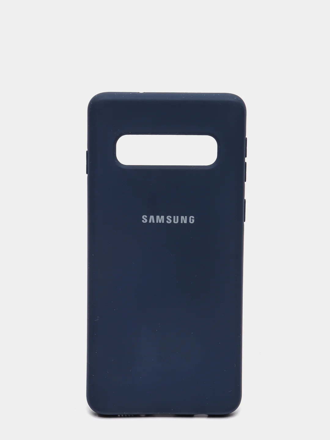 Темно-синий защитный силиконовый чехол Silikone Cover для Samsung S10