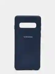 Темно-синий защитный силиконовый чехол Silikone Cover для Samsung S10