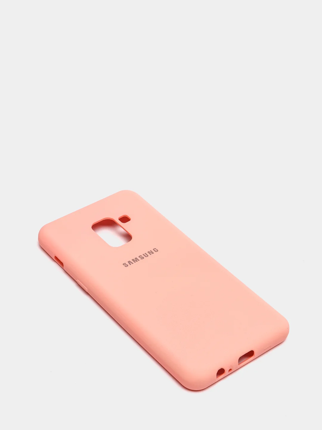 Розовый защитный силиконовый чехол Silikone Cover для Samsung A8 2018