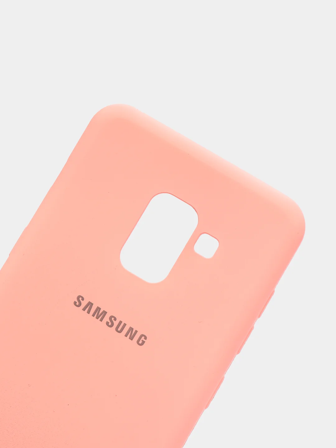 Розовый защитный силиконовый чехол Silikone Cover для Samsung A8 2018