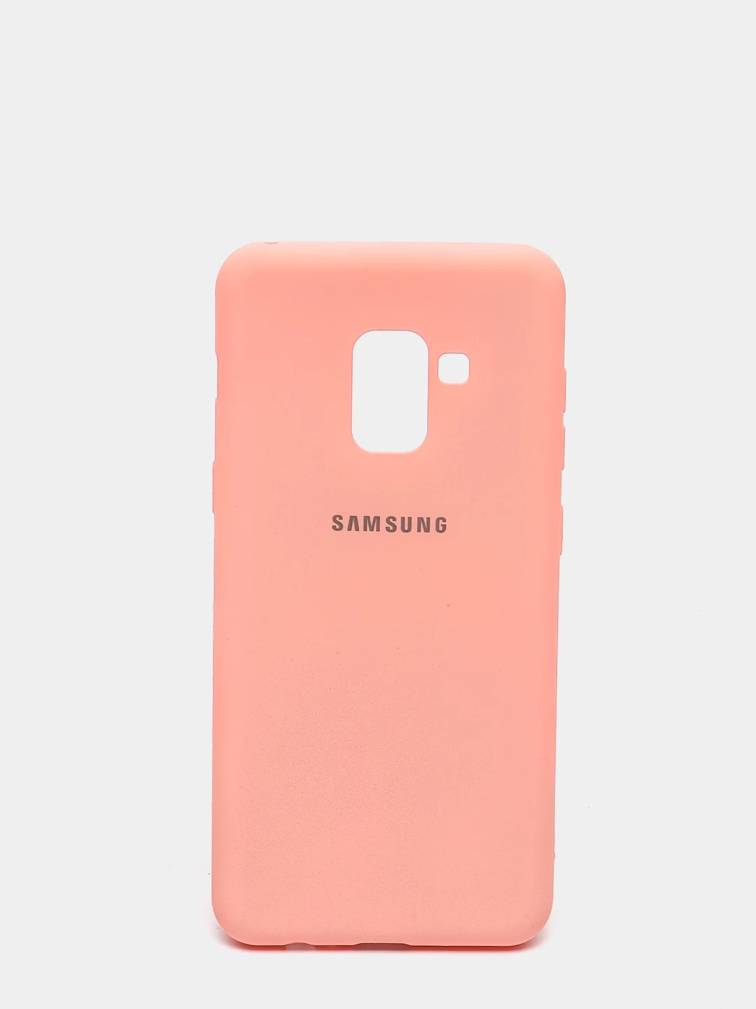 Розовый защитный силиконовый чехол Silikone Cover для Samsung A8 2018