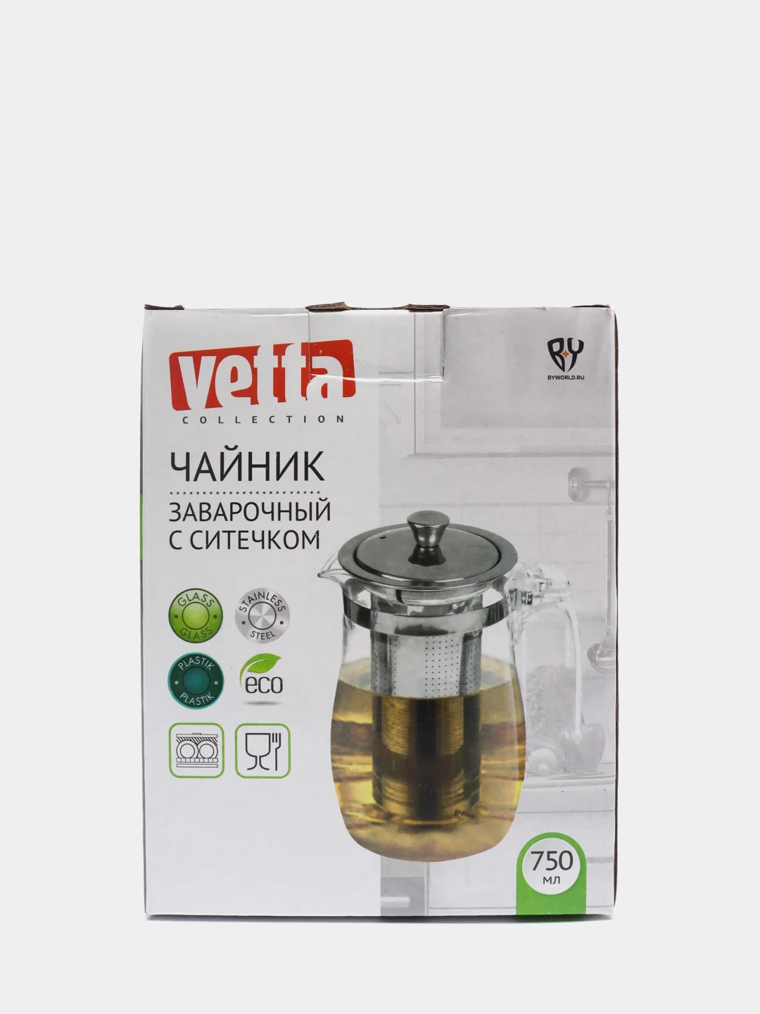 Чайник заварочный 750мл с ситечком VETTA