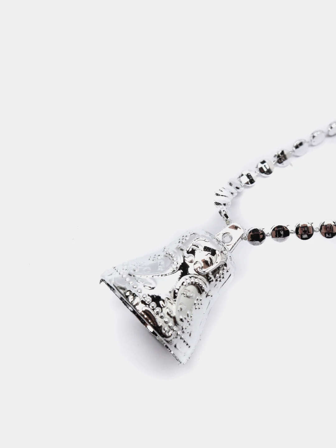 Серебряный бусы декоративные с колокольчиками, 100см, пластик, 4 цвета
