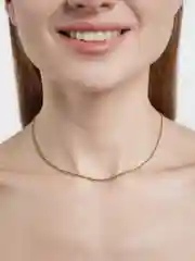 Золотой цепочка на шею,кубинское плетение