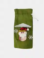 Зеленый чехол для бутылки вина, шампанского, мешок для сладного подарка, подарочная упаковка. 2шт