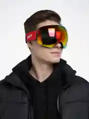 Красный горнолыжные очки для сноуборда женские мужские, горнолыжная маска, UV400. BATFOX