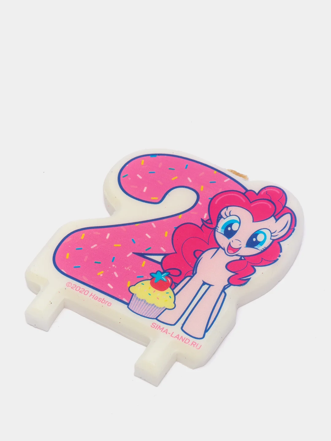 Кораллово-розовый свечи для торта цифра "My Little Pony"