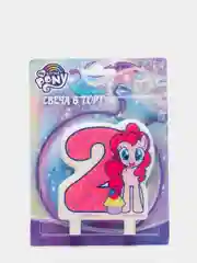 Кораллово-розовый свечи для торта цифра "My Little Pony"