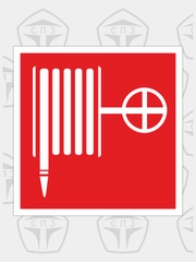 Знак F02 пожарный кран ,наклейка пожарной безопасности .Комплект 5шт