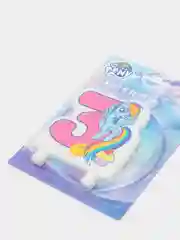 Кораллово-розовый свечи для торта цифра "My Little Pony"