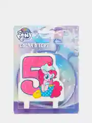 Коралловый меланж свечи для торта цифра "My Little Pony"