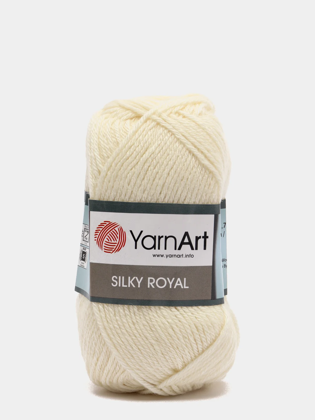 Молочный пряжа YarnArt Silky Royal, 50г/140м, шелк Rayon и мериносовая шерсть