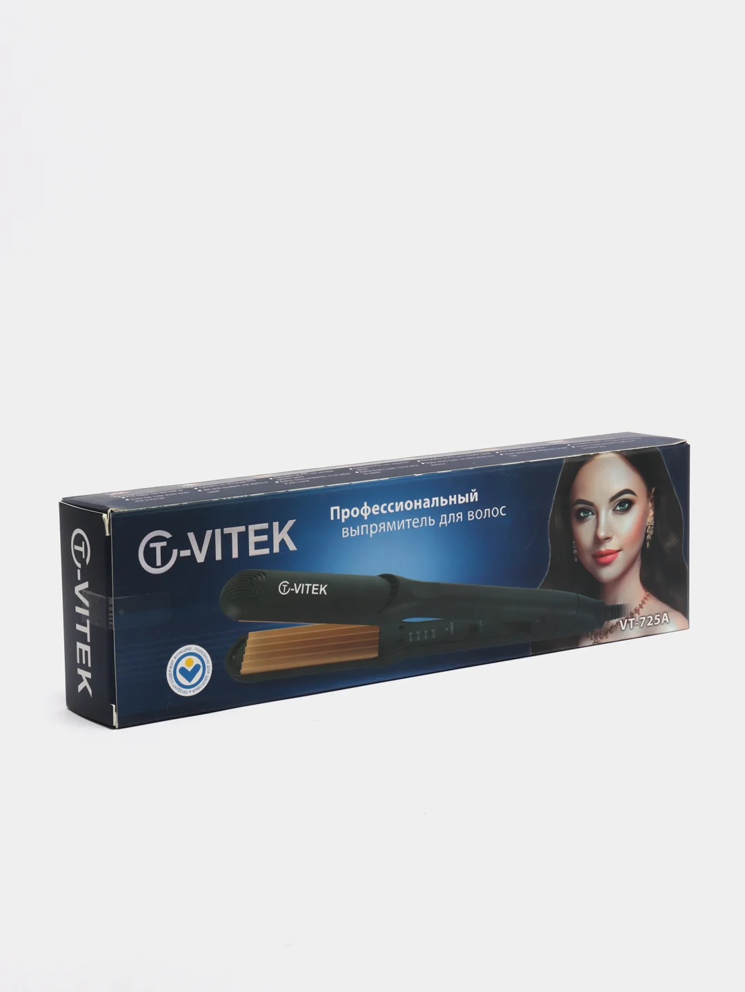 Профессиональная широкая плойка-выпрямитель VITEK 725, гофра