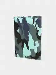 Бирюзовый обложка для паспорта "Камуфляж"