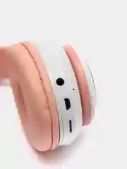Лавандовый беспроводные Bluetooth наушники с кошачьими светящимися ушками Cat Ear