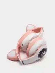 Лавандовый беспроводные Bluetooth наушники с кошачьими светящимися ушками Cat Ear