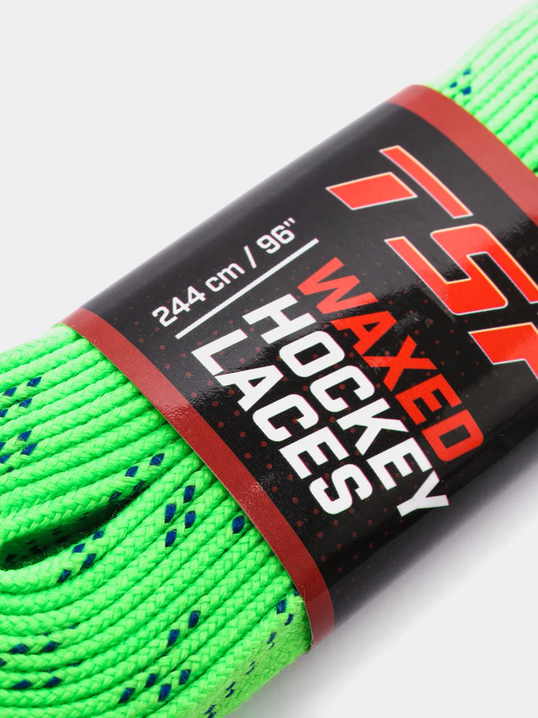 Лайм шнурки хоккейные с пропиткой TSP WAXED HOCKEY LACES