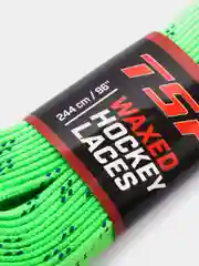 Лайм шнурки хоккейные с пропиткой TSP WAXED HOCKEY LACES