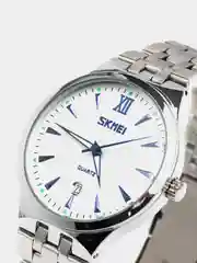 Белый мужские часы наручные кварцевые SKMEI 9071