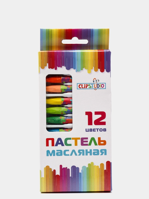 Восковые карандаши, масляная пастель, 12 цветов