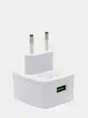 Белый сетевое зарядное устройство, с быстрой зарядкой, 18 Вт, QC3.0, 1 x USB, 3,4А