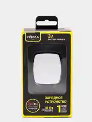 Белый сетевое зарядное устройство, с быстрой зарядкой, 18 Вт, QC3.0, 1 x USB, 3,4А