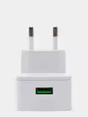 Белый сетевое зарядное устройство, с быстрой зарядкой, 18 Вт, QC3.0, 1 x USB, 3,4А