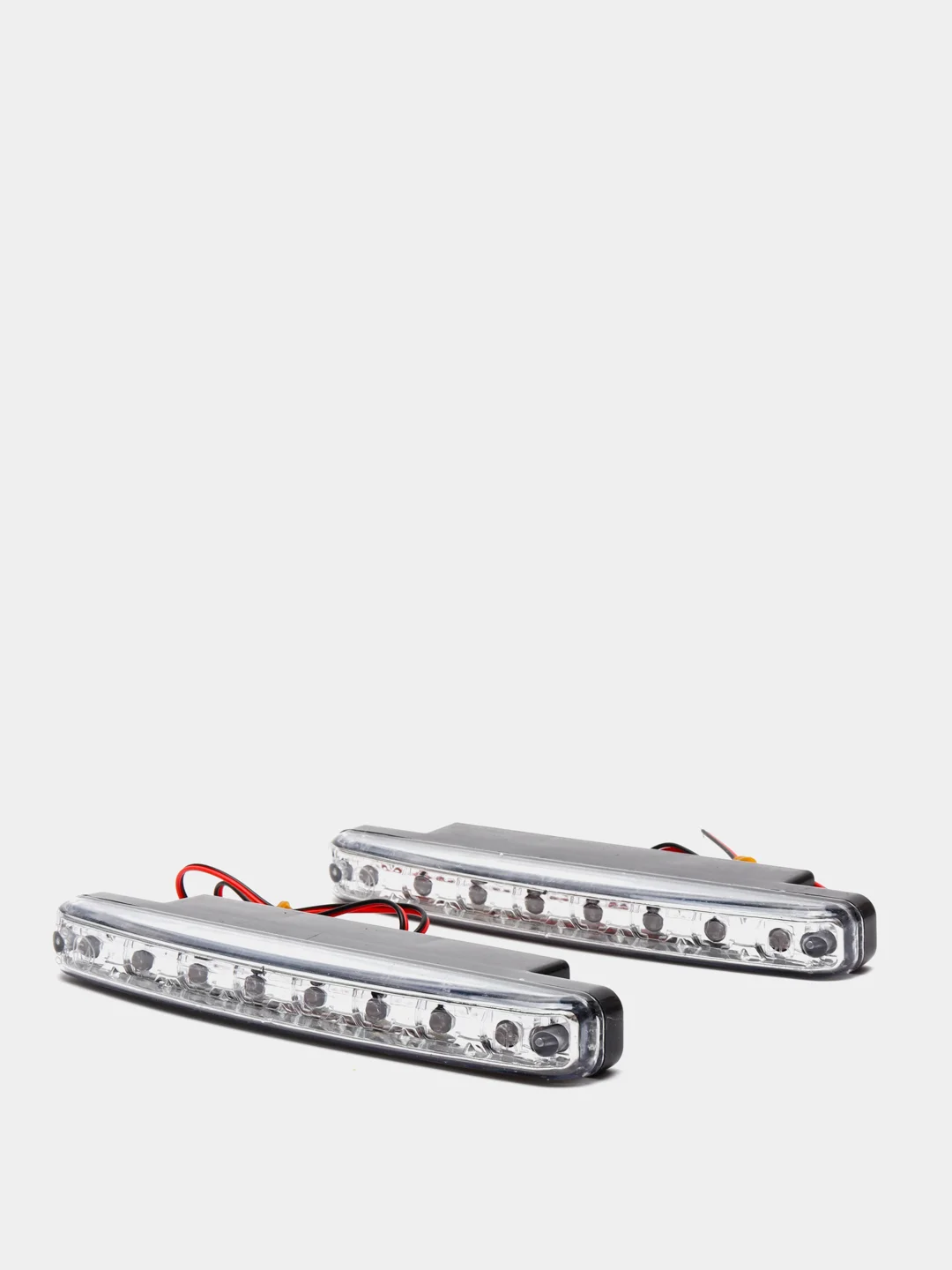 Дневные ходовые огни, LED 8шт., пласт. корп., 158мм, 12V, белый, 2шт