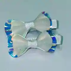 Белый заколка для волос, 2 штуки