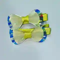 Желтый заколка для волос, 2 штуки