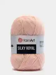 Пудровый пряжа YarnArt Silky Royal, 50г/140м, шелк Rayon и мериносовая шерсть