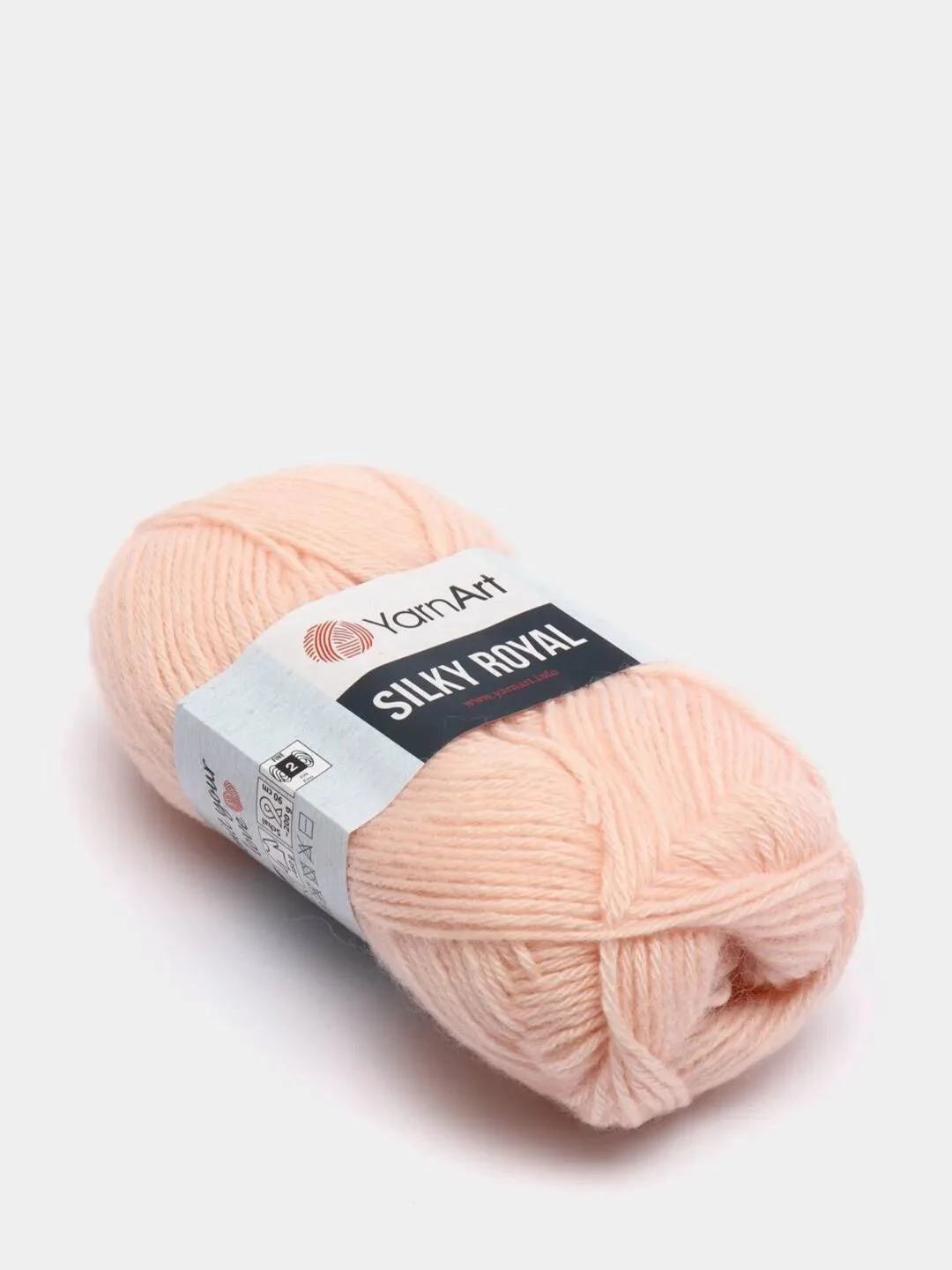 Пудровый пряжа YarnArt Silky Royal, 50г/140м, шелк Rayon и мериносовая шерсть