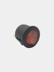 Переключатель с фиксацией красный (6A 250VAC) с подсветкой
