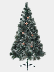 Искусственная елка (сосна с инеем и шишками), 240 см