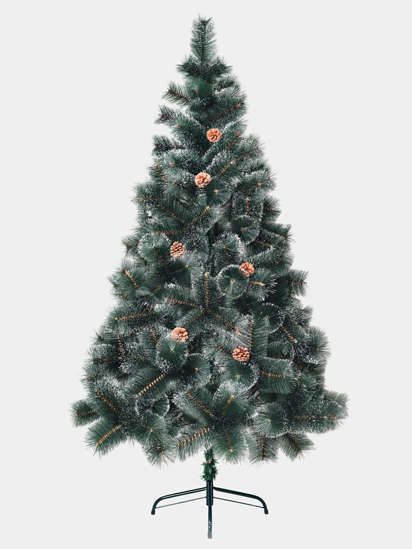 Искусственная елка (сосна с инеем и шишками), 240 см