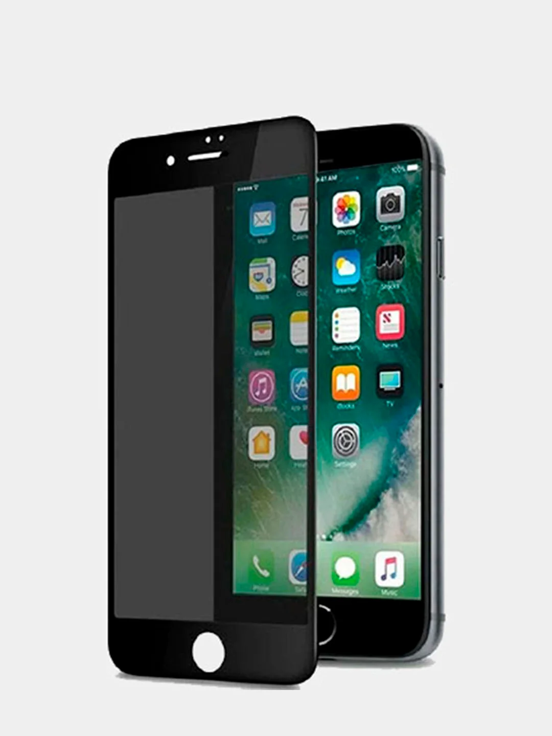 Антишпион защитное стекло для iPhone 6,7,8/Plus, SE 2020, X, Xs, Xr, 11, 12, 13, Pro Max