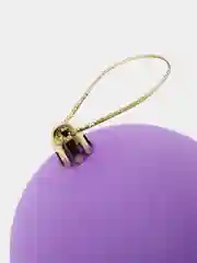 Фиолетовый елочный шар, набор- 2 штуки d - 8 см новогоднее украшение