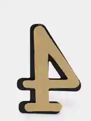 Золотой цифры дверные 5 см