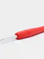 Крючок для вязания с силиконовой ручкой, диаметр 4,5 мм, 14 см, красный