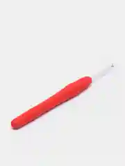 Крючок для вязания с силиконовой ручкой, диаметр 4,5 мм, 14 см, красный