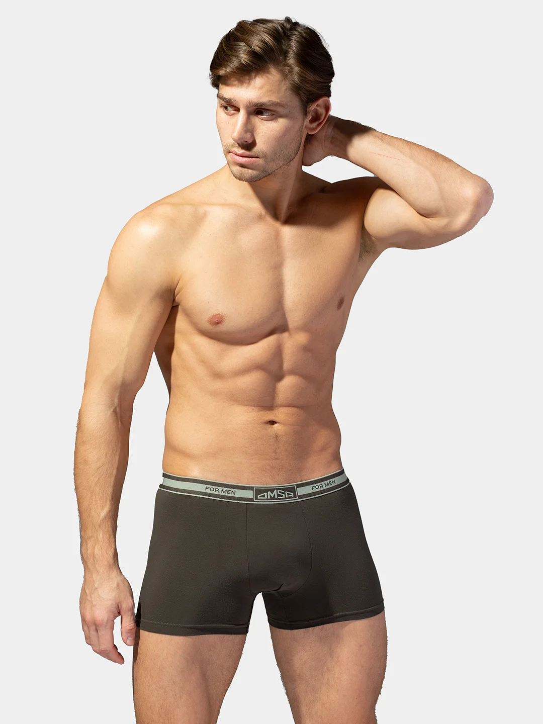 Зелёный хаки трусы мужские Omsa for men Omb 1234 Боксер