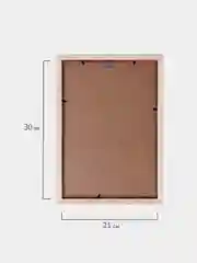Рамка 21*30см, дерево, багет 20 мм, STAFF, темно-коричневая, стекло, 390716
