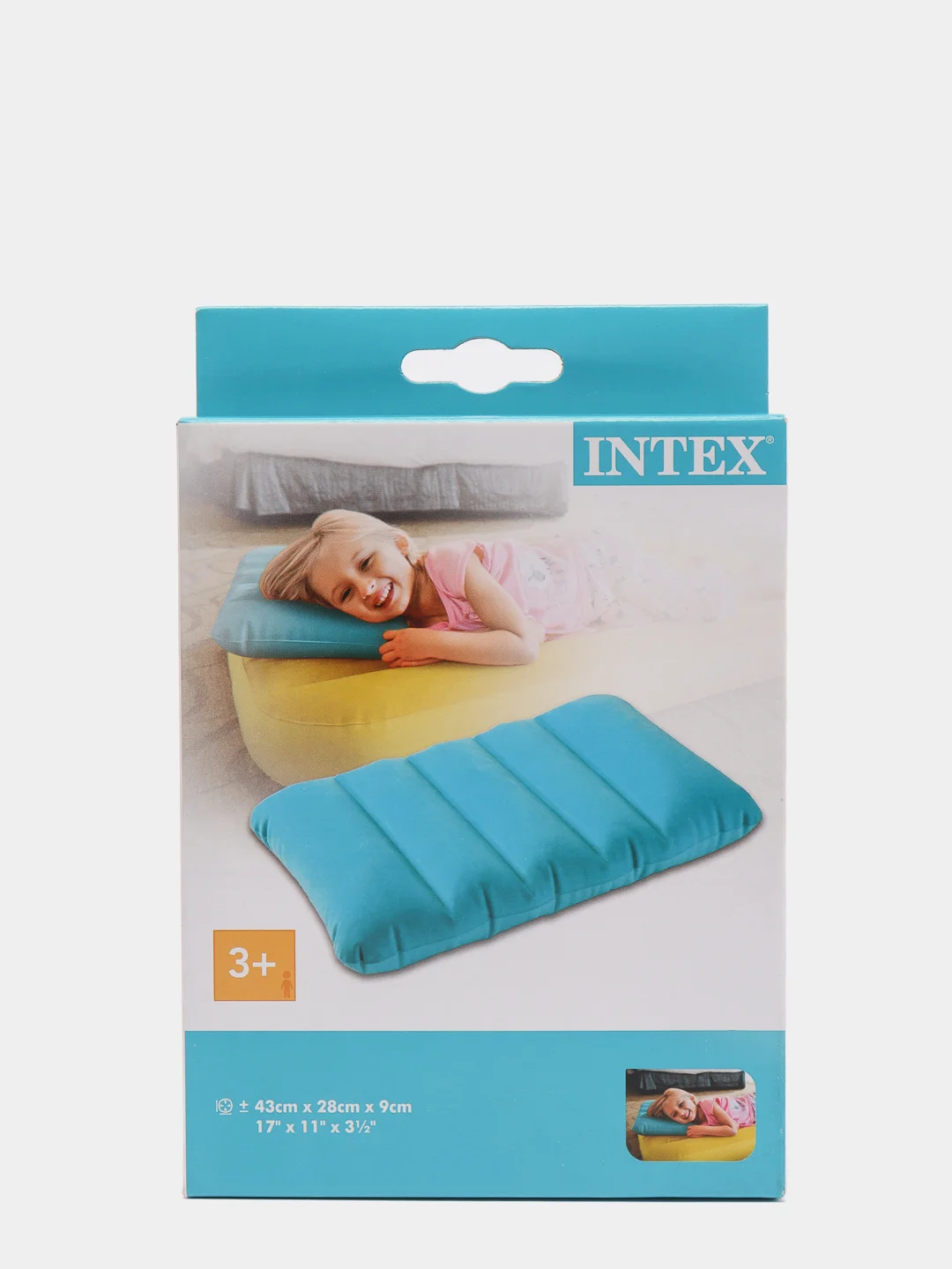 Голубой надувная подушка intex/ подушка для сна/  подушка для путешествий/ детская подушка