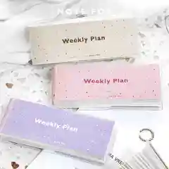 Ежедневник "Weekly plan" в обложке, 54 недели, 143 х 153 мм, 128 страниц