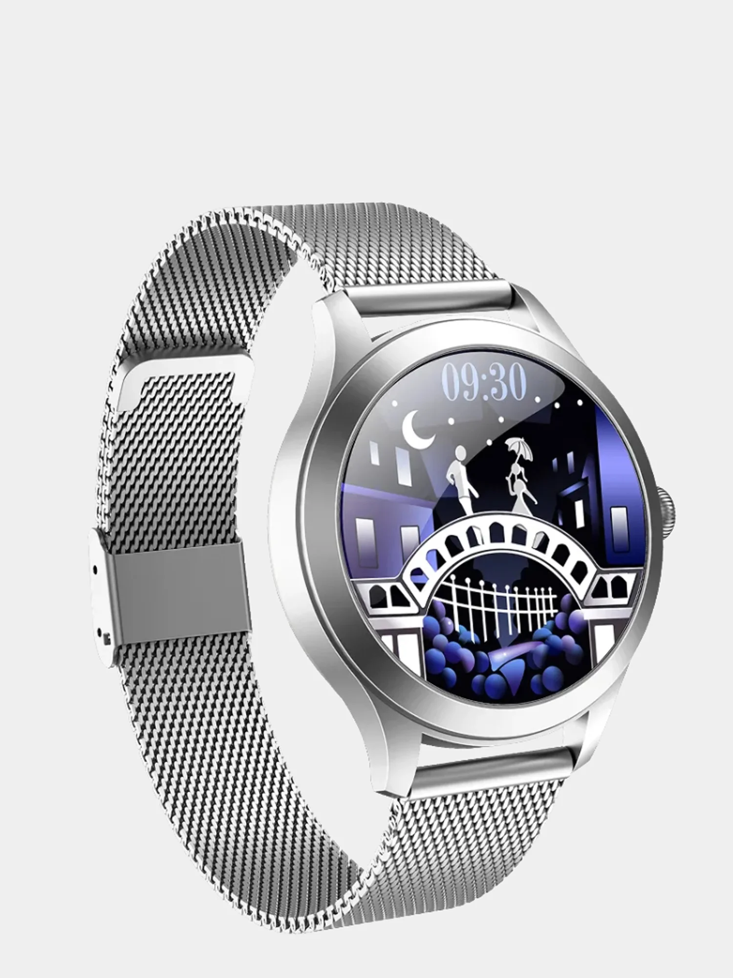 Серебряный женские смарт часы Smart Watch KingWear KW10 Pro