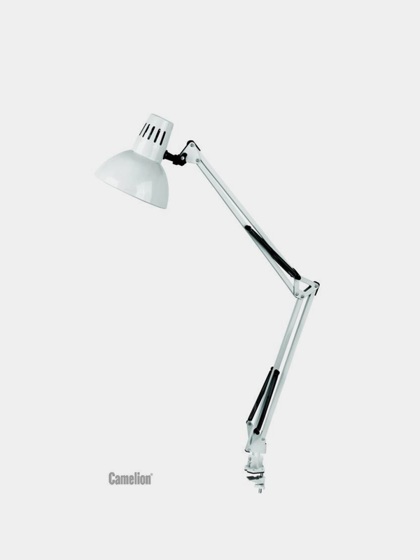 Светильник настольный Camelion KD-312 C01 белый, 230V, 40Вт, E27