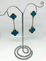 Серьги четырехлистник / Серьги клевер / Серьги из керамики