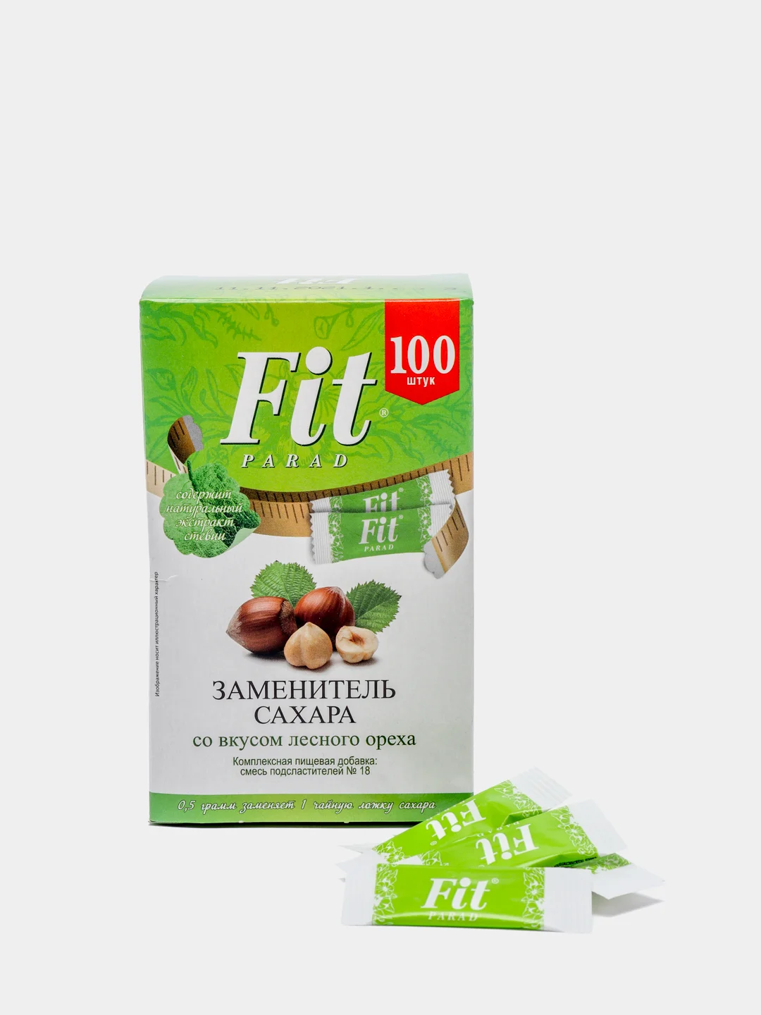 Сахарозаменитель FitPARAD, смесь №18, Лесной орех, 100 стиков, 50 г